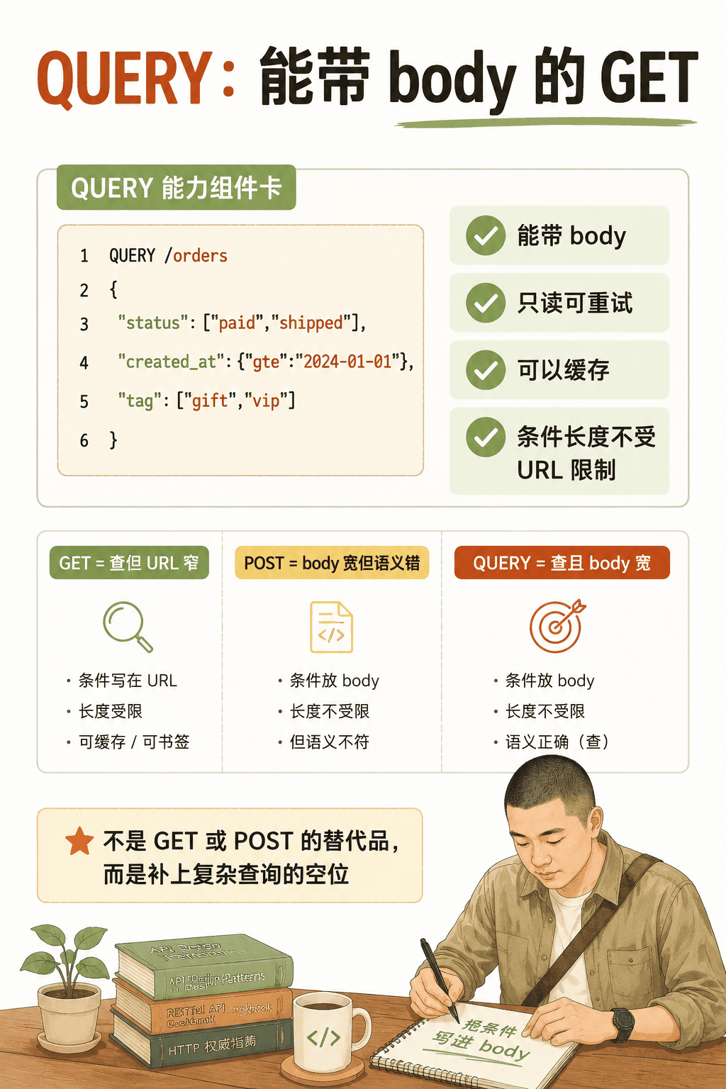 QUERY：能带 body 的 GET
